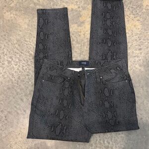 Black Snake Print Jeans